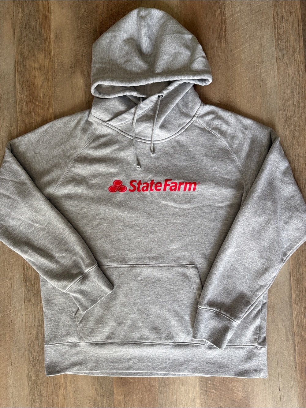 State Farm Unisex XL Gray Cross Hooded Sweatshirt